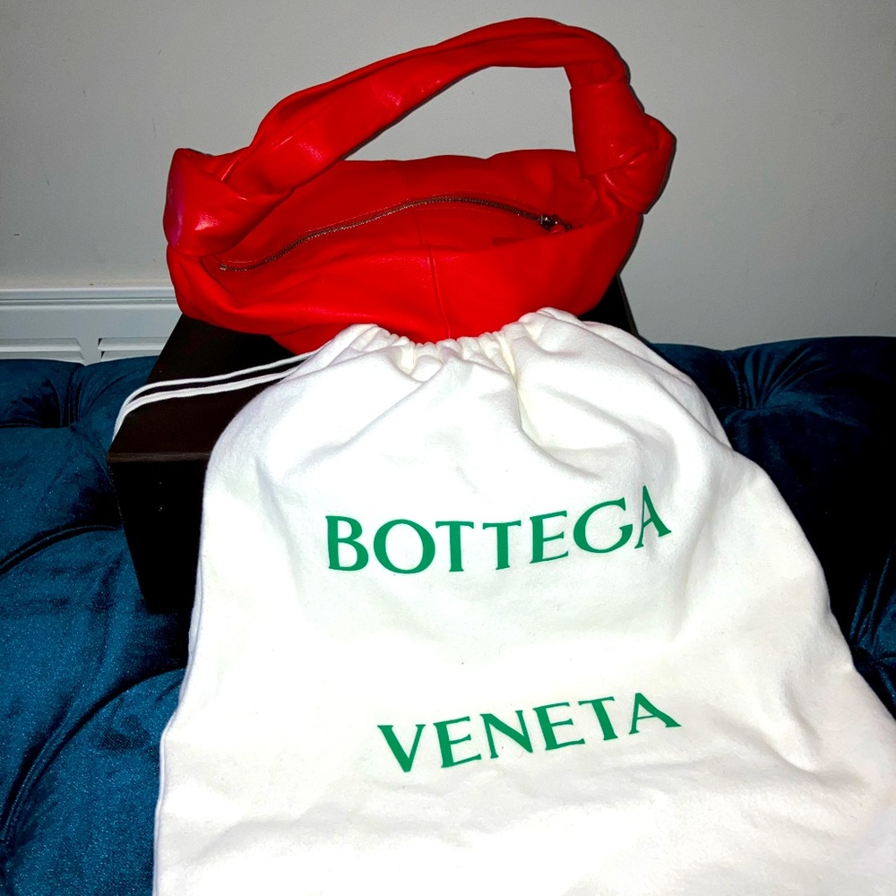 Bottega Veneta red double knot mini bag. LIKE BRAND NEW.